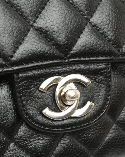 Pre-owned Chanel Classic Caviar Medium Double Flap Bag