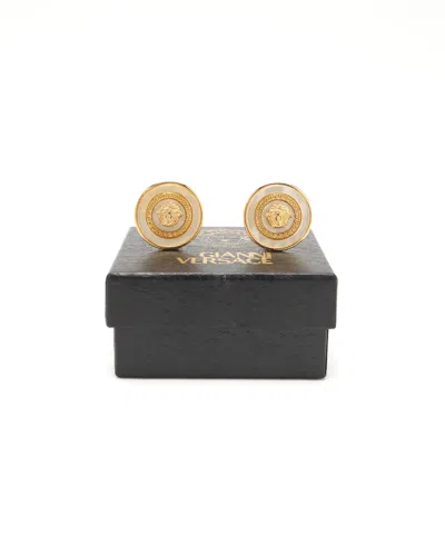 Versace Medusa Clip-on Earrings In Brown