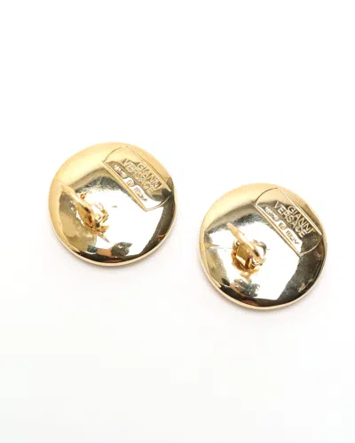 Versace Medusa Clip-on Earrings In Brown