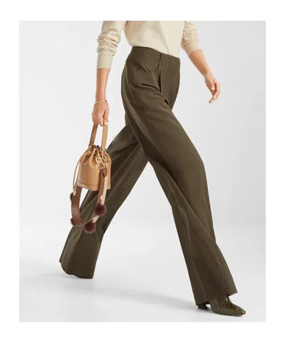 Fendi Women Camel Leather Mon Tresor Bucket Bag In Brown