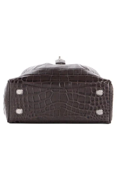 Balenciaga Brown Leather Mini Rodeo Handbag In Brown