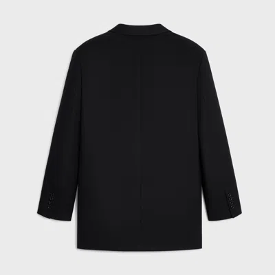 Celine Tailored Jacket In Cashmere Flannel In Black