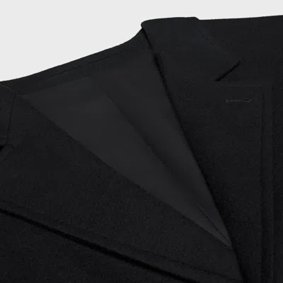 Celine Tailored Jacket In Cashmere Flannel In Black