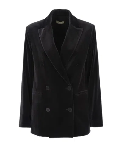 Antonelli Double-breasted Suit Jacket In Black