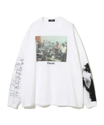 Undercover Faust-print Long-sleeve Sweater In White