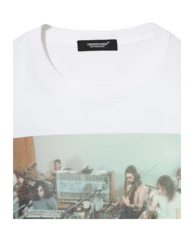 Undercover Faust-print Long-sleeve Sweater In White