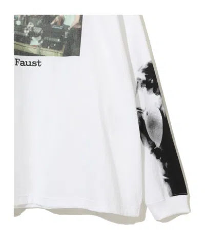 Undercover Faust-print Long-sleeve Sweater In White