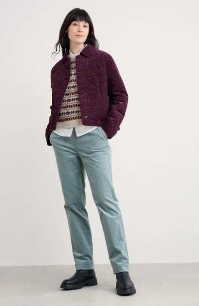 Seasalt Cornwall Crackington Sailor Button Ankle Pull-on Pants In Blue