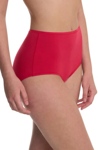 Natori Women's Bliss Bare Cotton High-waist Brief Underwear 778346 In Red