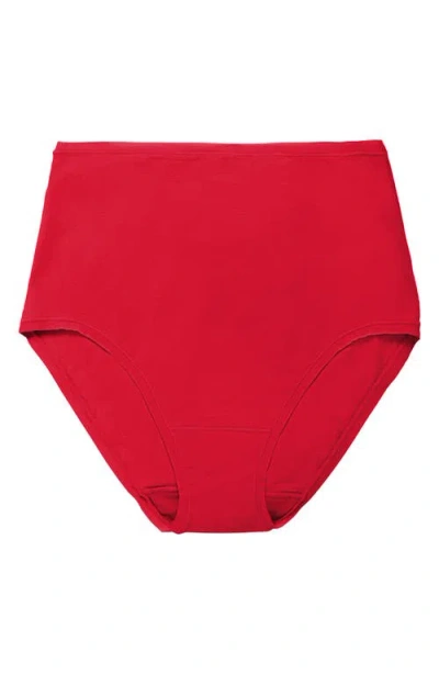 Natori Women's Bliss Bare Cotton High-waist Brief Underwear 778346 In Red