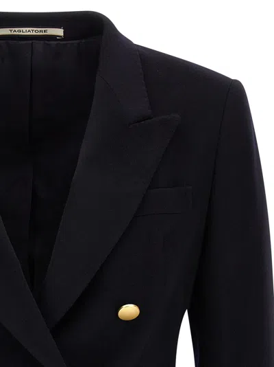 Tagliatore Double-breasted Tailored Blazer In Black