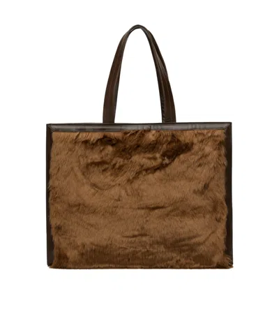 Andersson Bell Linus Fur Tote In Brown