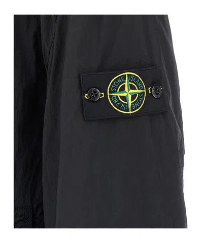 Stone Island Compass-badge Bomber Jacket In Black
