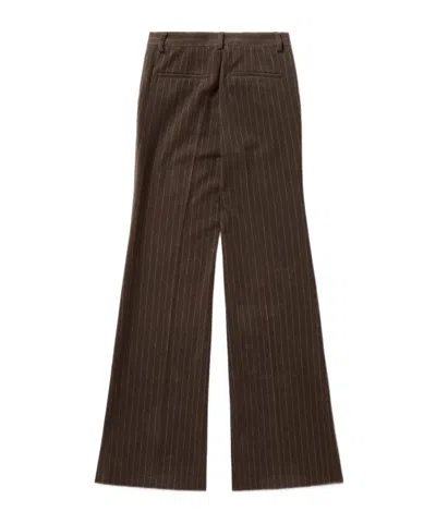 1989 Studio Flared Pinstripe Pattern Pants Striped In Brown