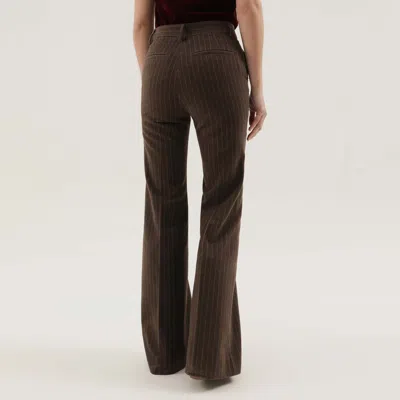 1989 Studio Flared Pinstripe Pattern Pants Striped In Brown