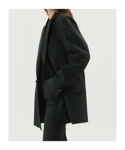 1989 Studio Double-breasted Buttoned Blazer In Green