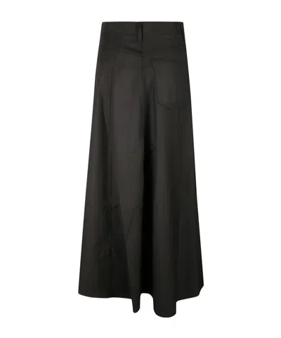 Junya Watanabe A-line Midi Skirt With Button Detail In Black