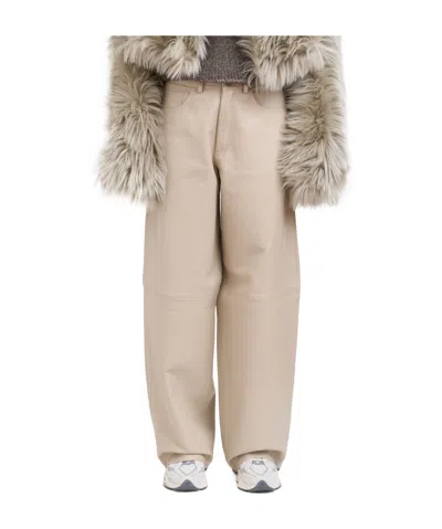 Haikure Wide-leg Casual Pants In Brown