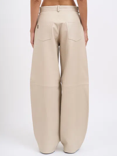 Haikure Wide-leg Casual Pants In Brown