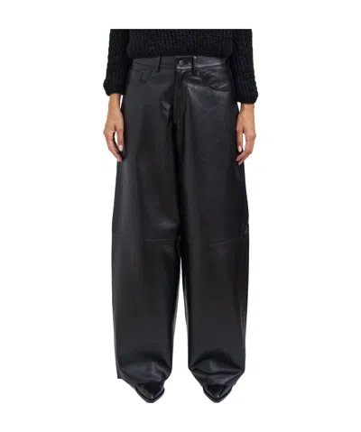 Haikure Wide-leg Casual Pants In Black