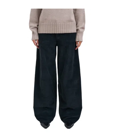 Haikure Five-pocket Casual Pants In Blue