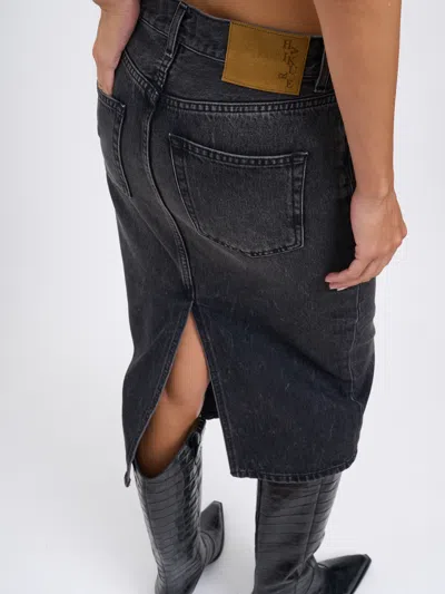 Haikure Kim Authentic Black Wash Denim Skirt In Black