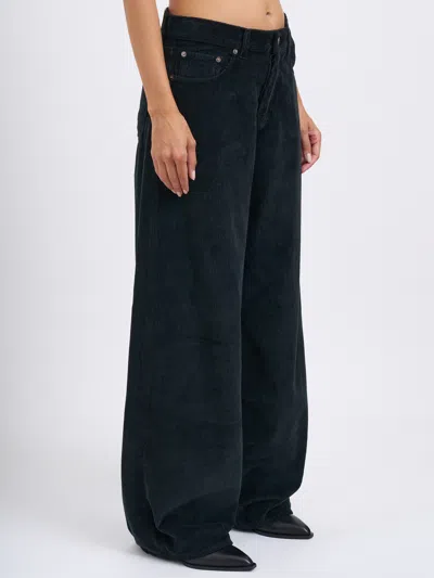 Haikure Five-pocket Casual Pants In Blue