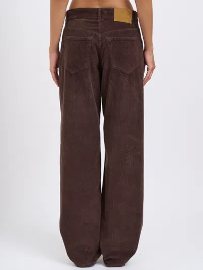 Haikure Wide-leg Casual Pants In Brown