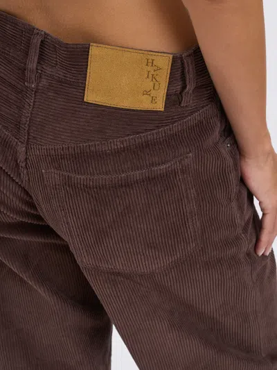 Haikure Wide-leg Casual Pants In Brown