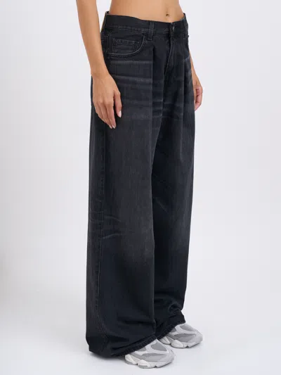 Haikure Candy High-rise Wide-leg Jeans In Black