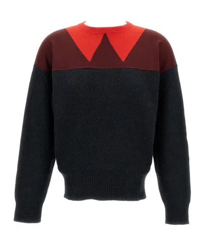 Plan C Colour-block Jumper In Black