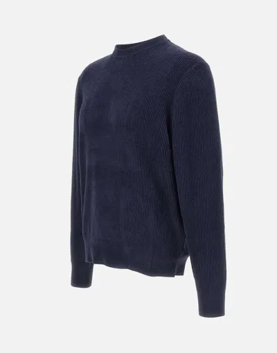 Hugo Boss Corduroy Ribbed Sweater In Black