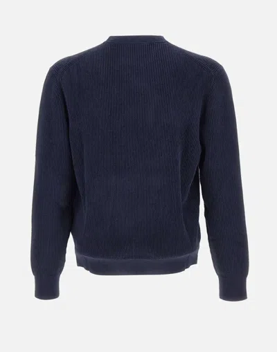 Hugo Boss Corduroy Ribbed Sweater In Black