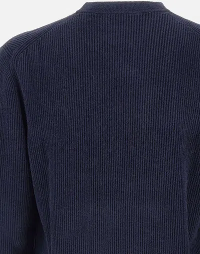 Hugo Boss Corduroy Ribbed Sweater In Black