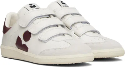 Isabel Marant Bryce Leather Sneakers With Suede Inserts In Neutral