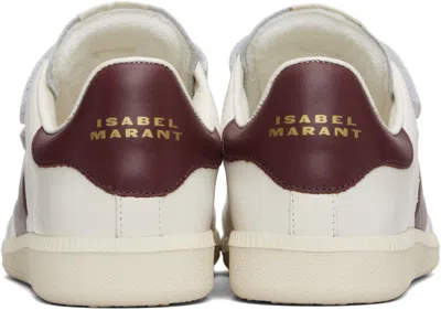 Isabel Marant Bryce Leather Sneakers With Suede Inserts In Neutral