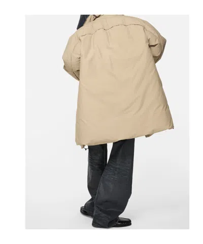 Acne Studios Button Padded Parka In Neutral