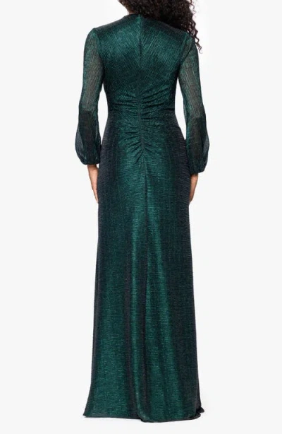 Betsy & Adam Women's Long Sleeve Maxi Dress In Green