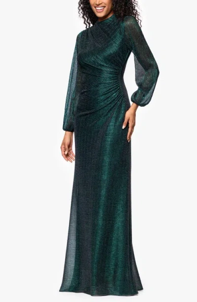 Betsy & Adam Women's Long Sleeve Maxi Dress In Green