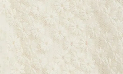 Bobeau Floral Embroidered Crewneck Sweater In Neutral