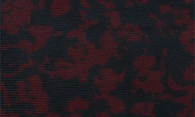 Madewell Long Sleeve Polo Midi Dress Abstract Flora Dark Navy In Multi