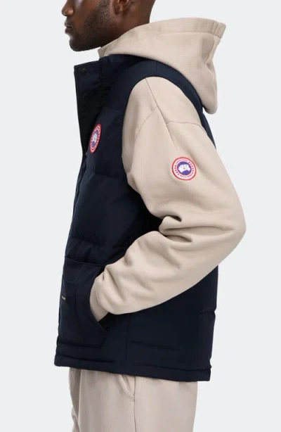 Canada Goose Charcoal Polyester Blend Freestyle Sleeveless Down Jacket In Blue