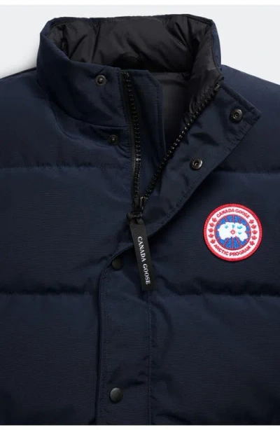 Canada Goose Charcoal Polyester Blend Freestyle Sleeveless Down Jacket In Blue