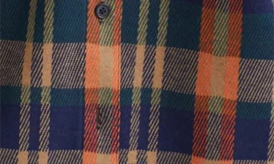 Universal Standard Long Sleeve Check Flannel Shirtdress In Blue