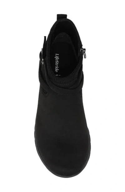 Lifestride Women's Gates Washable Zipper Short Booties In Black