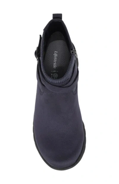 Lifestride Women's Gates Washable Zipper Short Booties In Blue