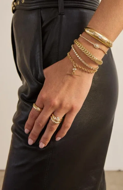 Zoë Chicco Wave Diamond Ring In Gold