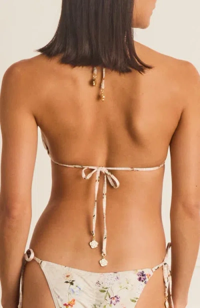 Aqua Blu Classic Aurora Triangle Bikini Top In Multi