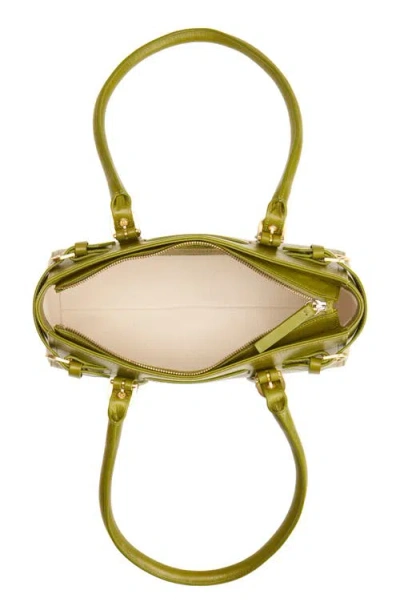 Reformation Dominique Leather Shoulder Bag In Green