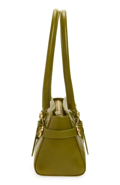 Reformation Dominique Leather Shoulder Bag In Green